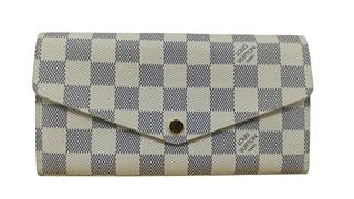 Louis Vuitton Sarah Damier Azur Canvas Long Wallet N63208